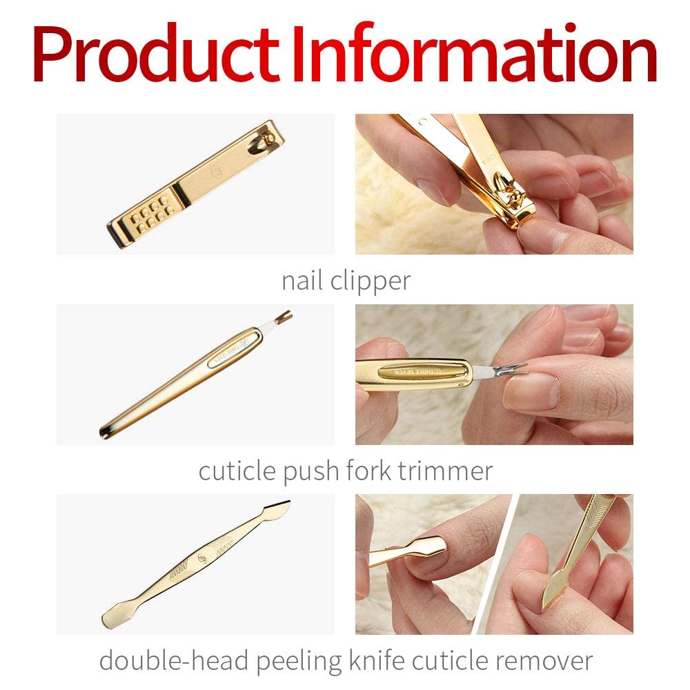 Korean Nail Clipper! World No. 1 Three Seven (777) Premium Quality Gift Travel Manicure Grooming Kit Nail Clipper Set(16000AM), Made in Korea, Since 1975