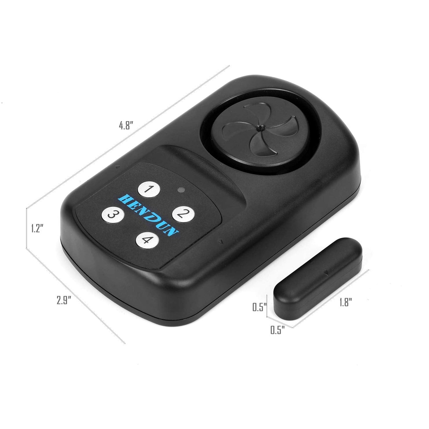HENDUN Outdoor Door Alarm with Remote Keypad, Waterproof IP67,Inground Pool Safety Alarm,Gate Open Sensor, 140 dB Super Loud, Prying Door Entrance Alert (1 Pack)