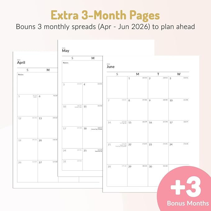 Forvencer Academic Planner 2026-2027, Hardcover Calendar Planner Weekly & Monthly, July 2026 - June 2027, 6" x 8", Daily Agenda with Tabs, College School Organizer for Student Teacher, Navy Marble