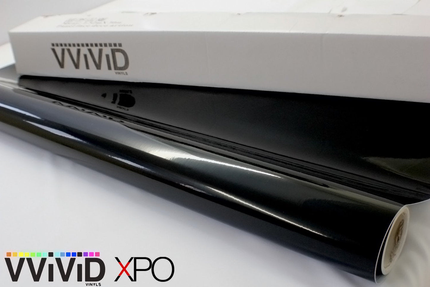 VViViD Full Car Wrap Bundle Gloss Black (50ft x 5ft) and Hex Holographic Chrome (3ft x 5ft) - M0