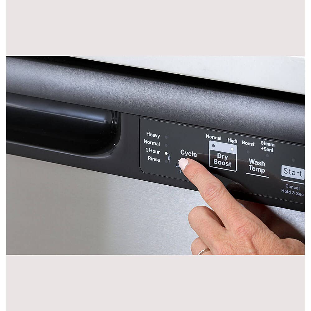 GE GDF535PSRSS 24 in Built in Dishwasher with Front Controls, Stainless Steel