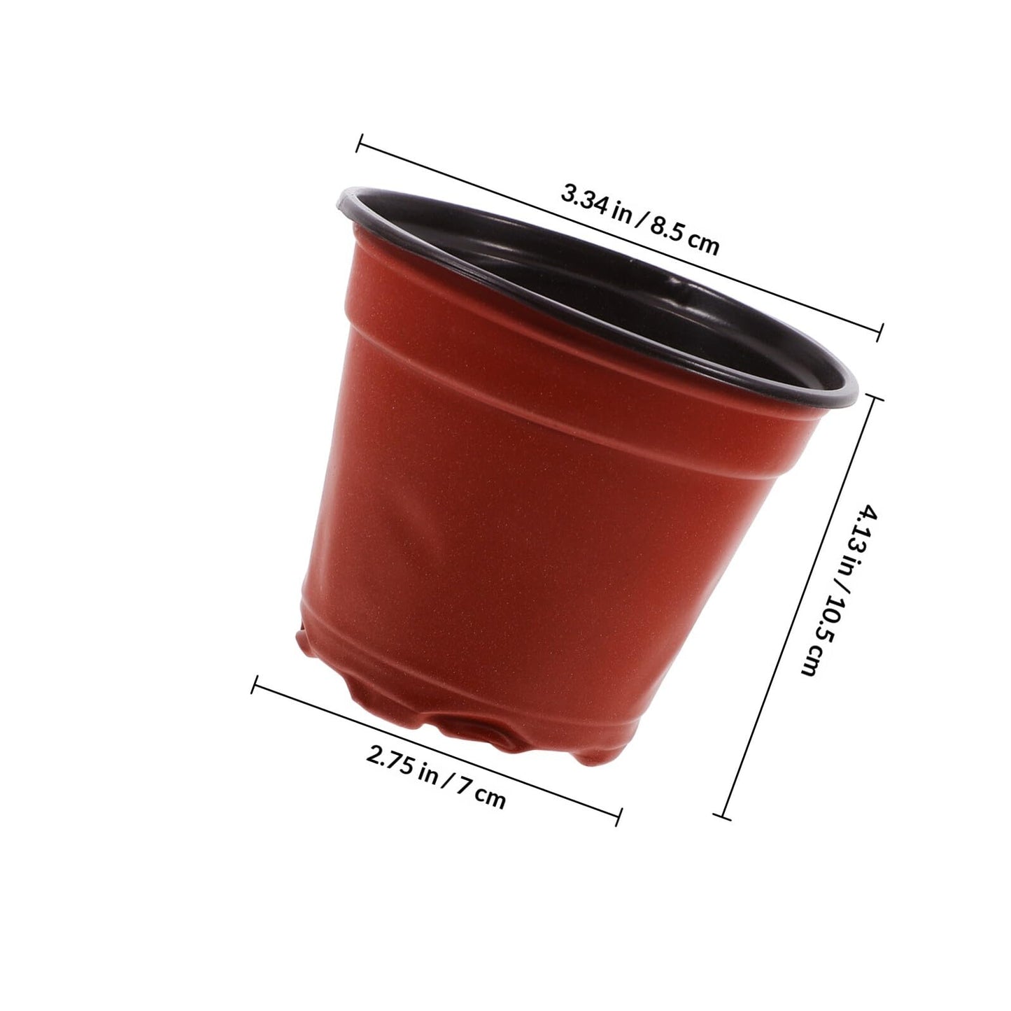 Kisangel 100pcs Plastic Strawberry Nursery Cups Germination Seedling Pots with Drainage for Garden Propagation and Indoor Outdoor Plant Growing