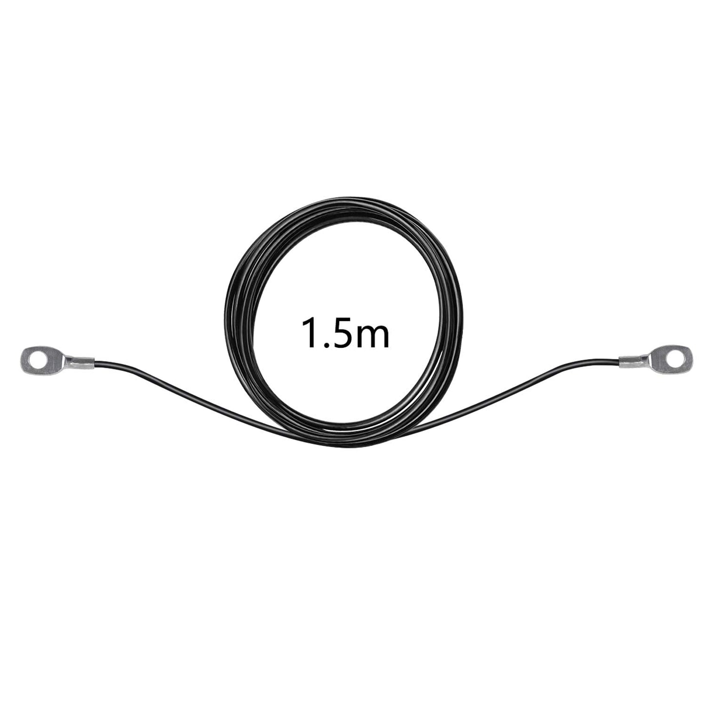 LFJ Replacement Gym Cable Fitness Pulley Cable Steel Wire Rope for Cable Machine Home Gym Weight Lift Pulley System (Fixed Length, 59")"
