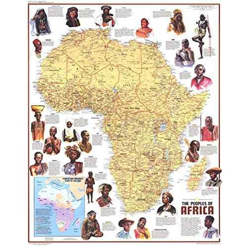 National Geographic: Peoples of Africa 1971 - Historic Wall Map Series - 24.5 x 22.5 - Laminated