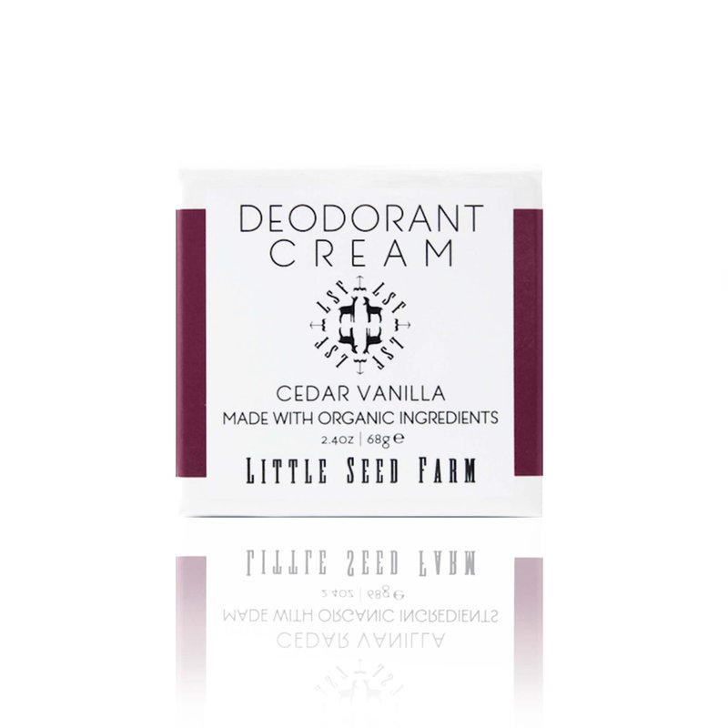 Little Seed Farm All Natural Deodorant Cream - Cedar Vanilla - Aluminum Free Deodorant for Women or Men, Net Wt. 2.4oz | 68g
