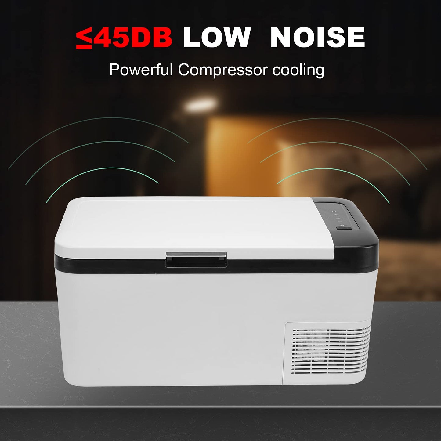 I1MOTOR Portable Car Refrigerator Freezer 12/24V DC and 110-240V AC (-4°F~68°F) 18L /19 Quart Mini Fridge Cooler for RV Van Vehicle Boat Traveling Outdoor Picnic BBQ Camping Fishing