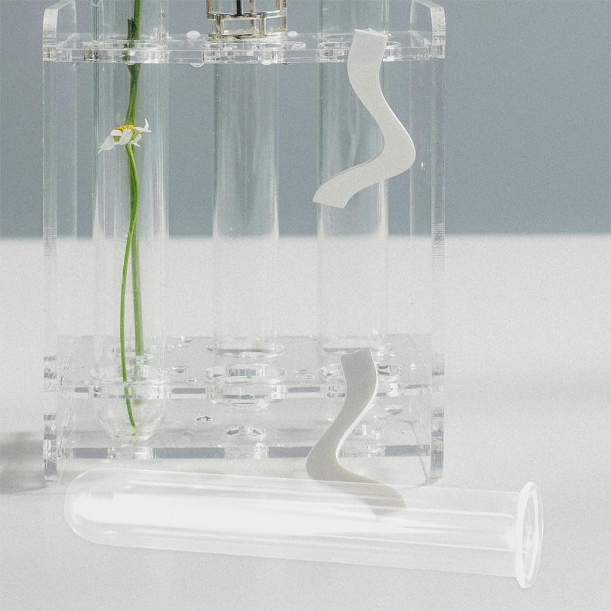 CORHAD 4pcs Glass Hydroponic Test Tube Vases 2.5x3x18cm Terrarium Supplies Desktop Propagation Station Plant Holders Glass Containers for Home Garden Office Decor