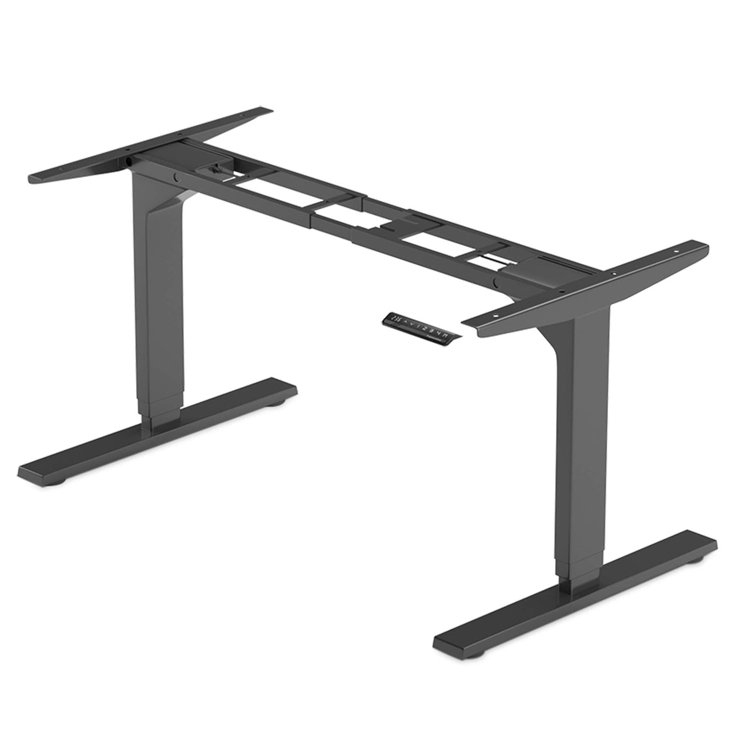 PROGRESSIVE AUTOMATIONS Electric Standing Desk Frame Dual Motor. Adjustable Height and Width, 3 Stages Legs for sit Stand Home Office desks suites Tops from 48" to 73" FLT-02 Black