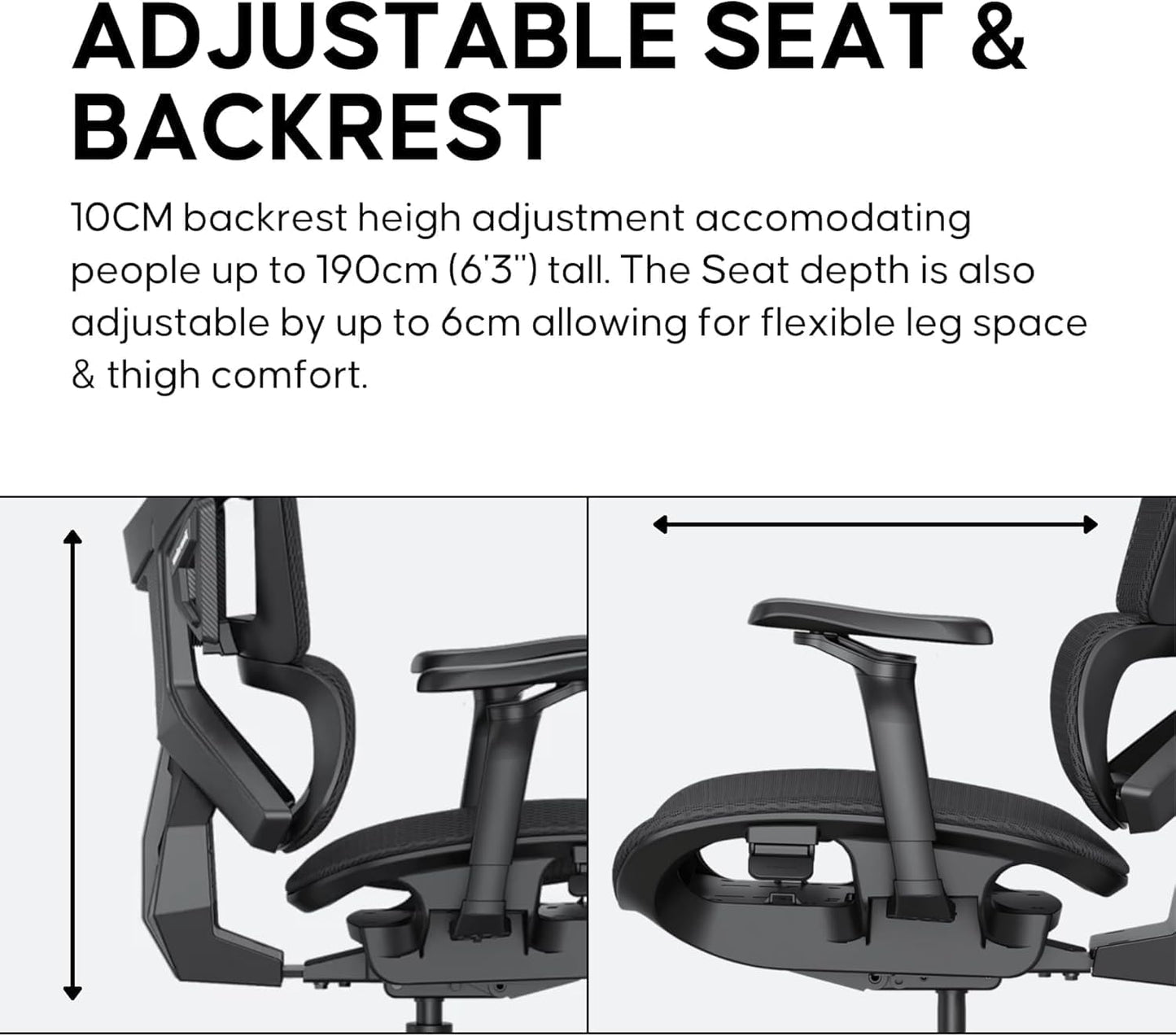Anda Seat X-Air Pro Mesh Gaming Chair for Adults – Ergonomic Mesh Office Chair with 5D Adjustable Armrests, Lumbar Support & Headrest, Comfortable Heavy Duty Desk Chairs, Twilight