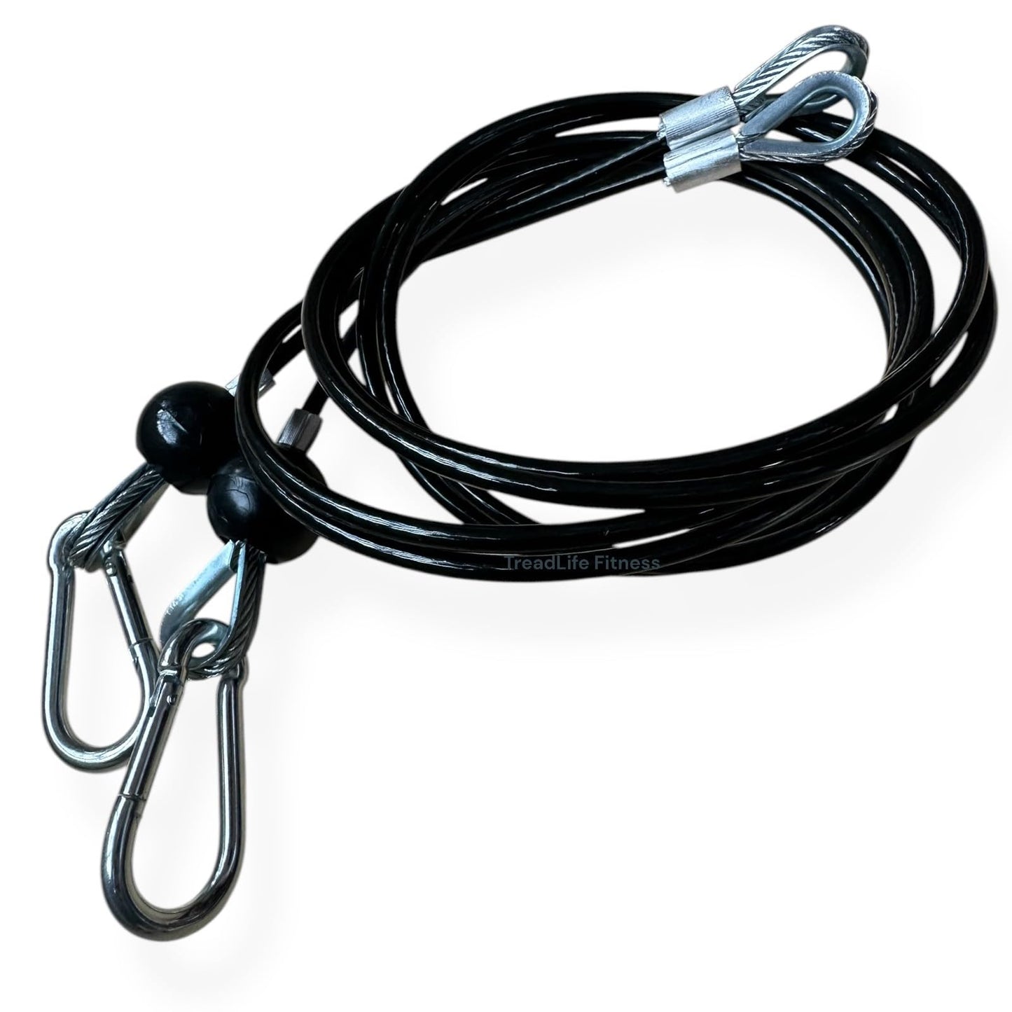 TreadLife Fitness Cables w/Snap Clips (2 x Cables) - Replacement for Bowflex Sport/Blaze Gyms - 56" Inch (Pair)"