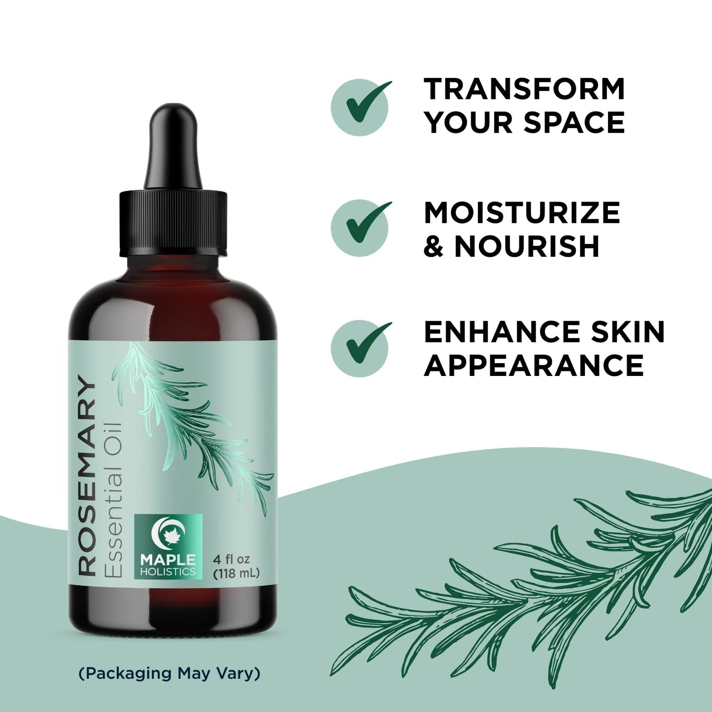 Premium Hair Oils for Hair Growth - Pure Peppermint and Rosemary Oil for Hair Growth - Hair Treatment Oils Set with Rosemary Essential Oil and Peppermint Essential Oil 4 Fl Oz Each