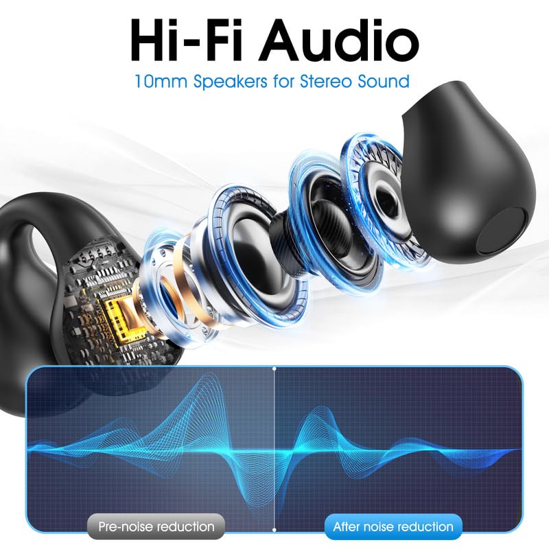 AI Language Translator Earbuds, OWS Real-Time 3-in-1 Translation Earbuds 144 Languages & Accents, Translation Device for Travel Business Learning-Black
