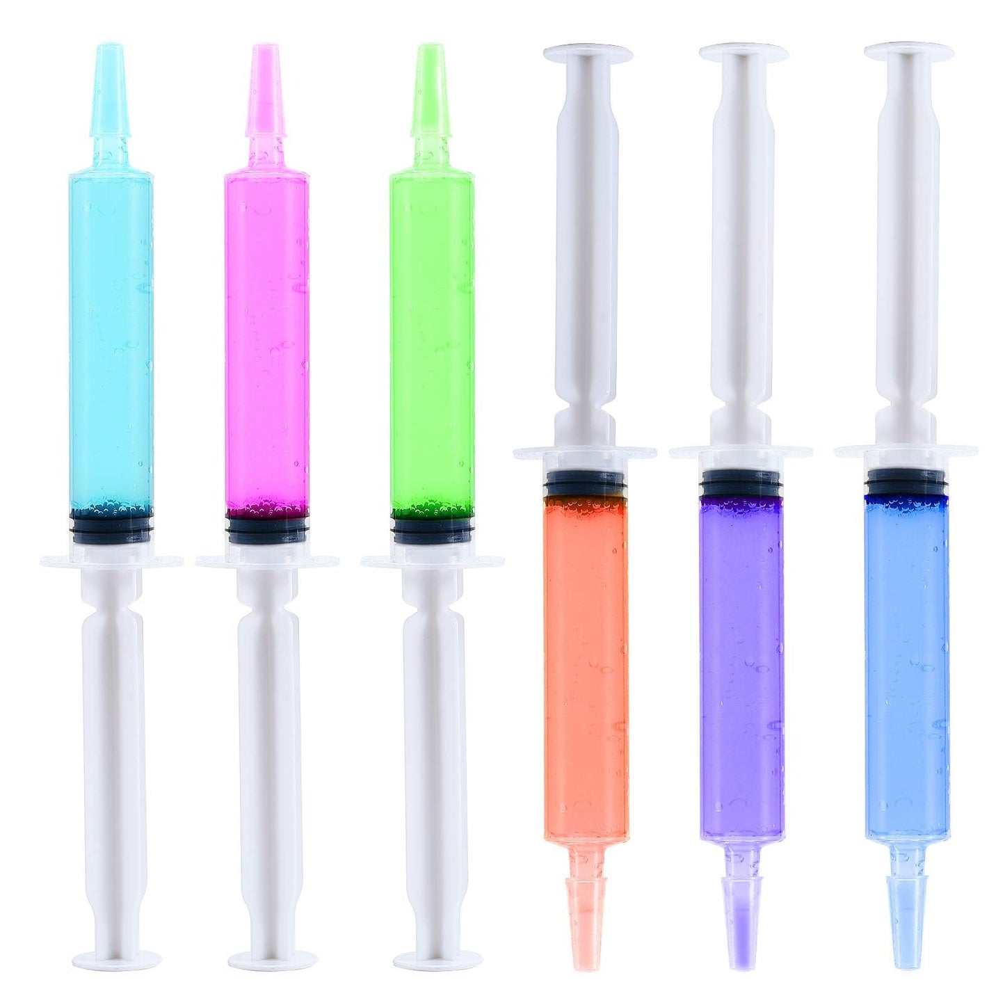 FOCUSLINE 50 Pack Jelly Shot Syringes, 1.5 OZ Capacity Plastic Shot Glasses, Durable Jelly Shot Syringes with Lid, Perfect for Halloween, Thanksgiving, Christmas