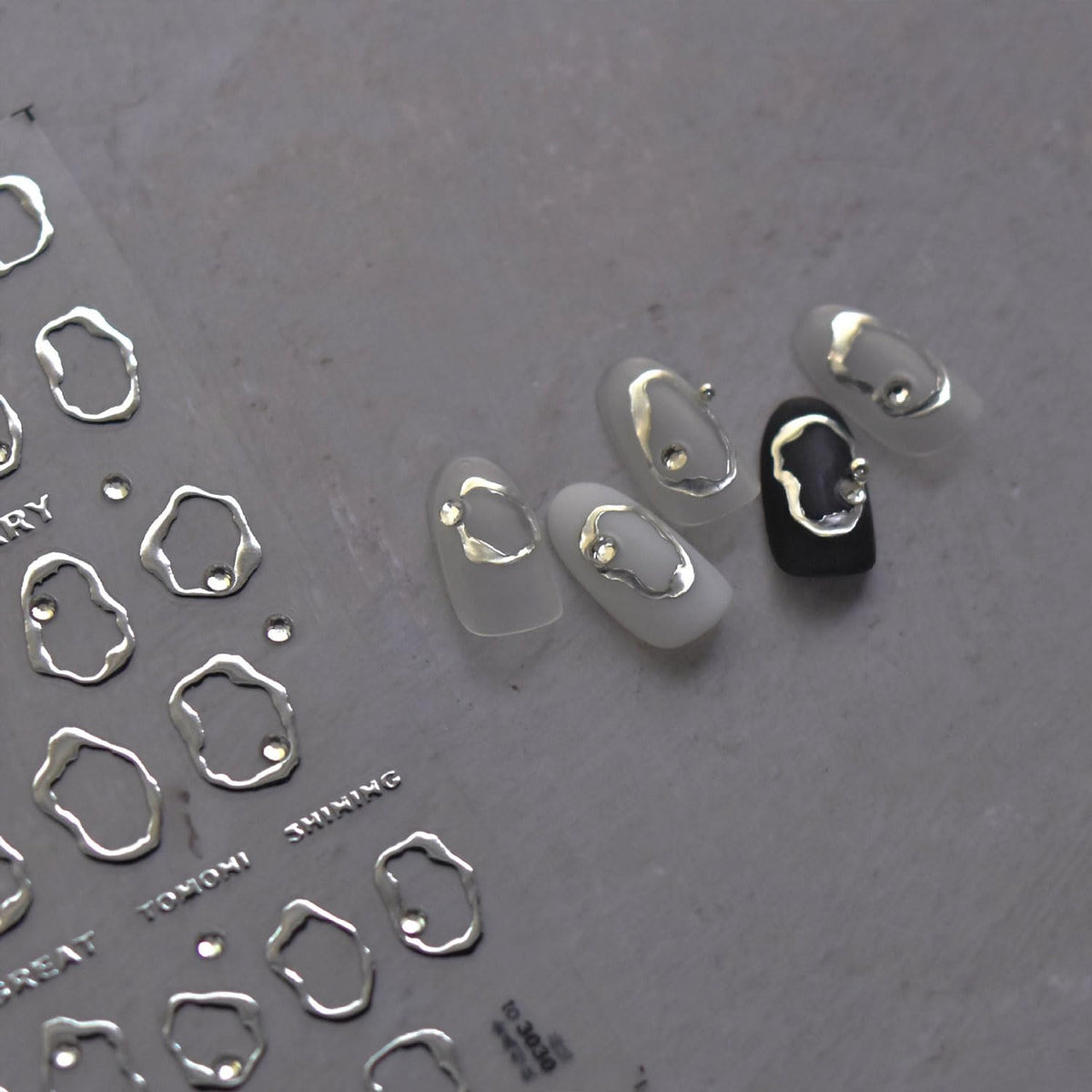 2 Sheets Nail Art Stickers 5D Embossed Nail Stickers Gold Silvery Nails Decals Rhinestones Nails Supplies for Women DIY Manicure Art Decorations for Women