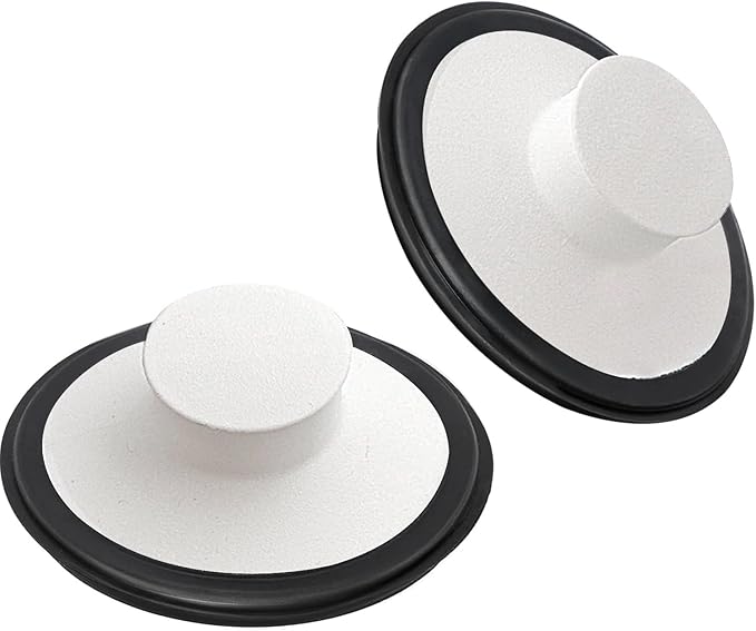 RQYEKDO Kitchen Sink Stopper, Stainless Steel 3-1/2 inch Universal Sink Plug Cover for Garbage Disposal Flange Drain,Fit for InSinkErator, Moen,Waste Maid, and Moreï¼White