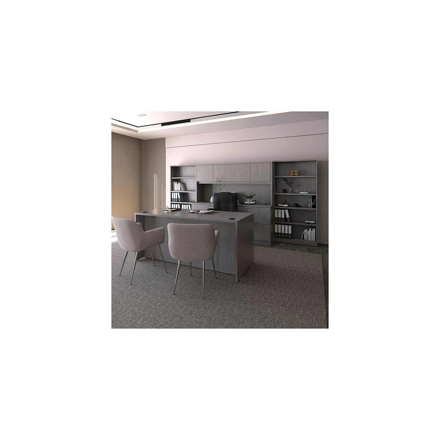 Alera Alera Valencia Series Full Pedestal File, Left/Right, 3-Drawers: Box/Box/File, Legal/Letter, Gray, 15.63" x 20.5" x 28.5"