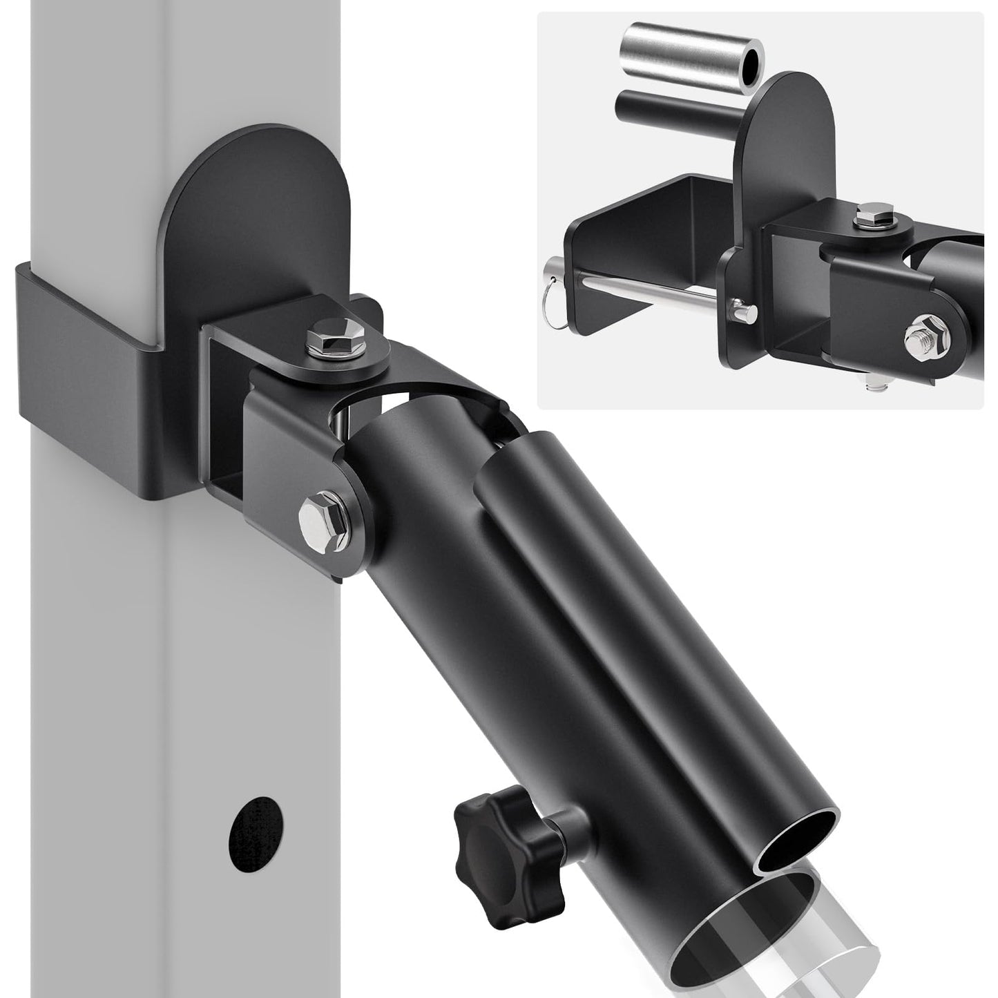 Kipika T Bar Row Landmine Attachment for 3" x 3"" Power Rack - Heavy Duty T-Bar Row Platform with Swivel Suitable for 1"" Standard Barbell Bar and 2"" Olympic Bars - Ideal for Home Gym Workouts"