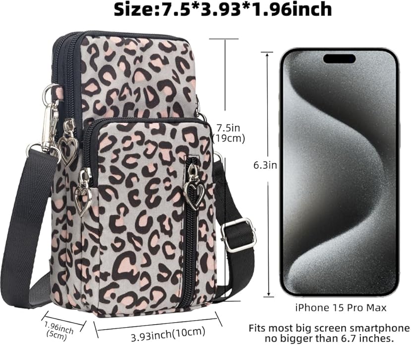 JANKS Small Crossbody Bag for Women - Mini Phone Purses with Crossbody Strap and Wallet - Nylon Arm Bag