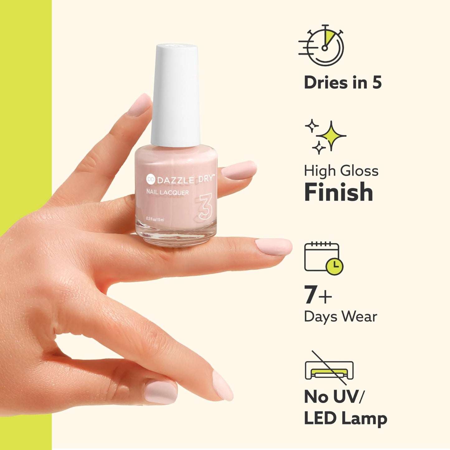 Dazzle Dry Nail Lacquer (Step 3) - Oh My! - A bright melon full coverage cream. Full coverage cream. (0.5 fl oz)