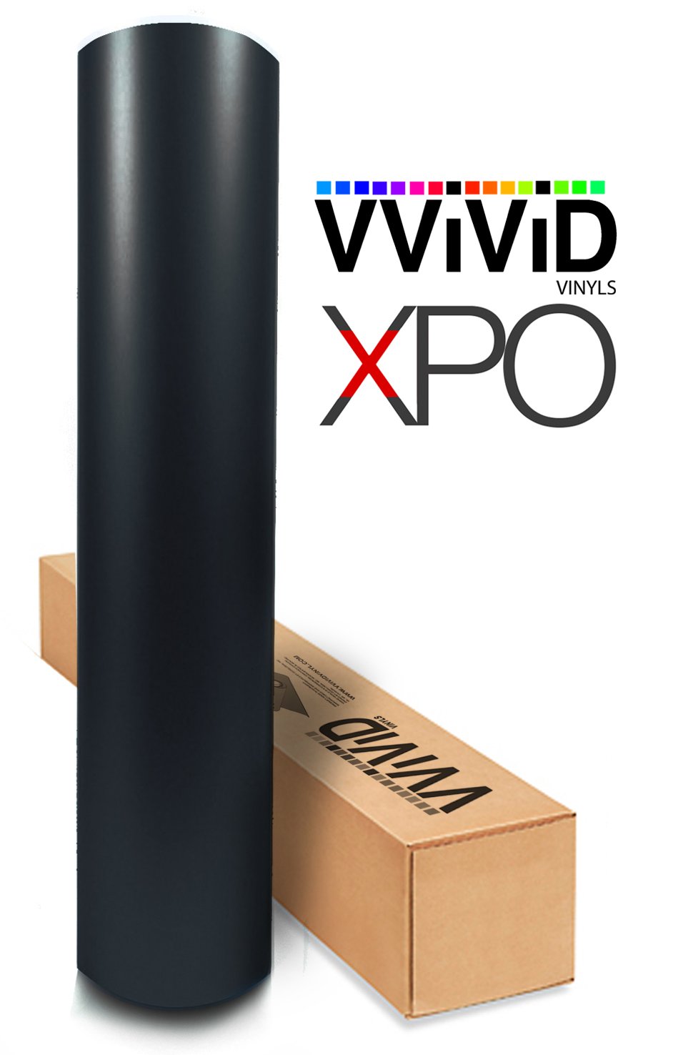 VViViD Satin Flat Matte Stealth Jet Black 5ft Vinyl Wrap Roll with Air Release Technology (5ft x 20ft)
