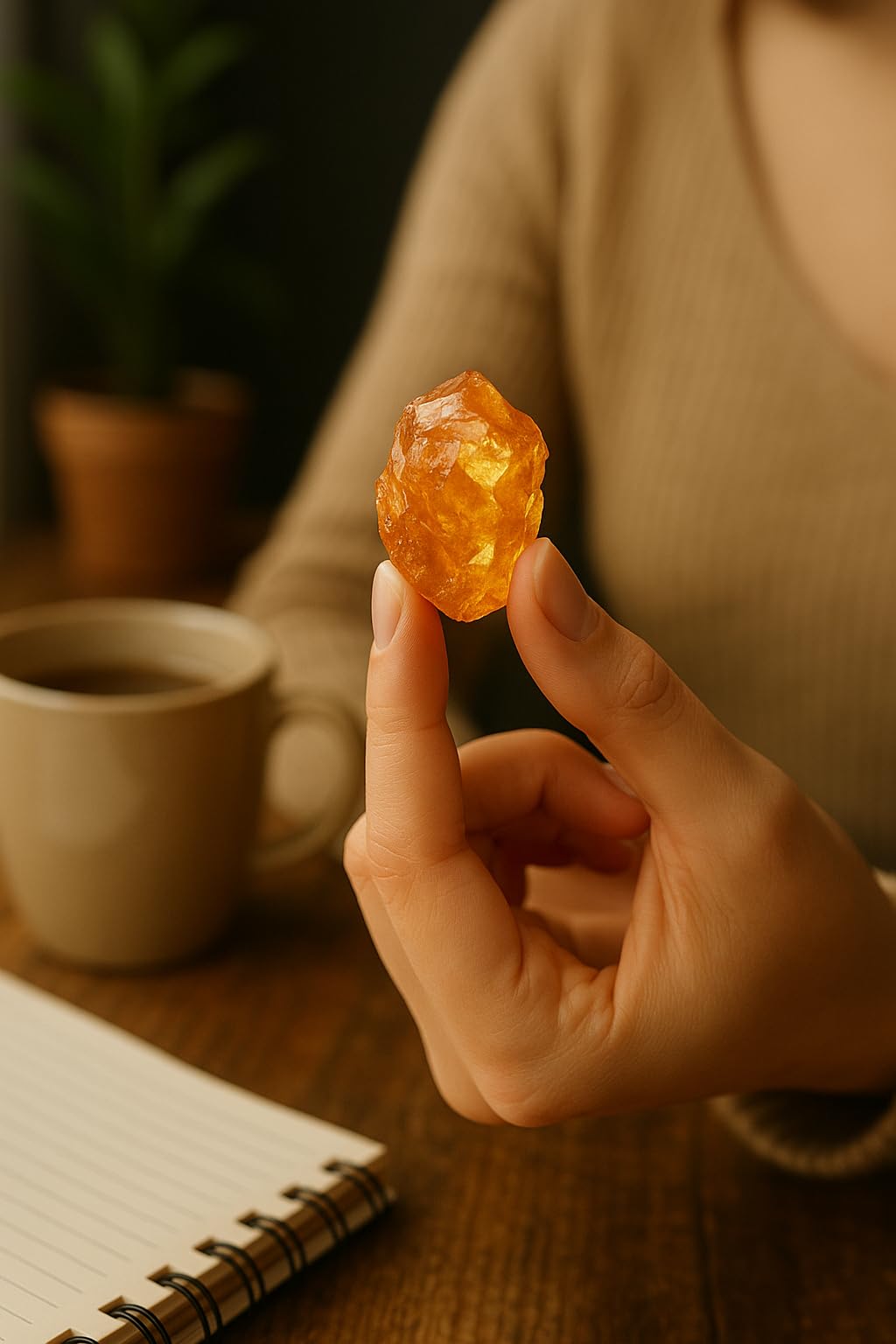 Large 1.25-2.0” Natural Citrine Raw Crystal Stone – Healing Gemstone for Abundance, Prosperity & Positive Energy – Reiki, Meditation & Chakra Balancing – Raw Citrine Mineral for Wealth & Manifestation