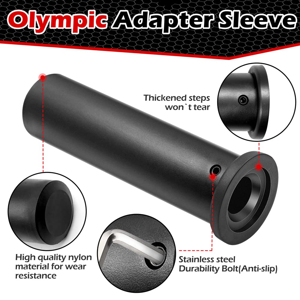 Abnaok Olympic Adapter Sleeve - Converts 1" Standard Weight Plate Posts to 2"" Olympic Weight Plate Posts"
