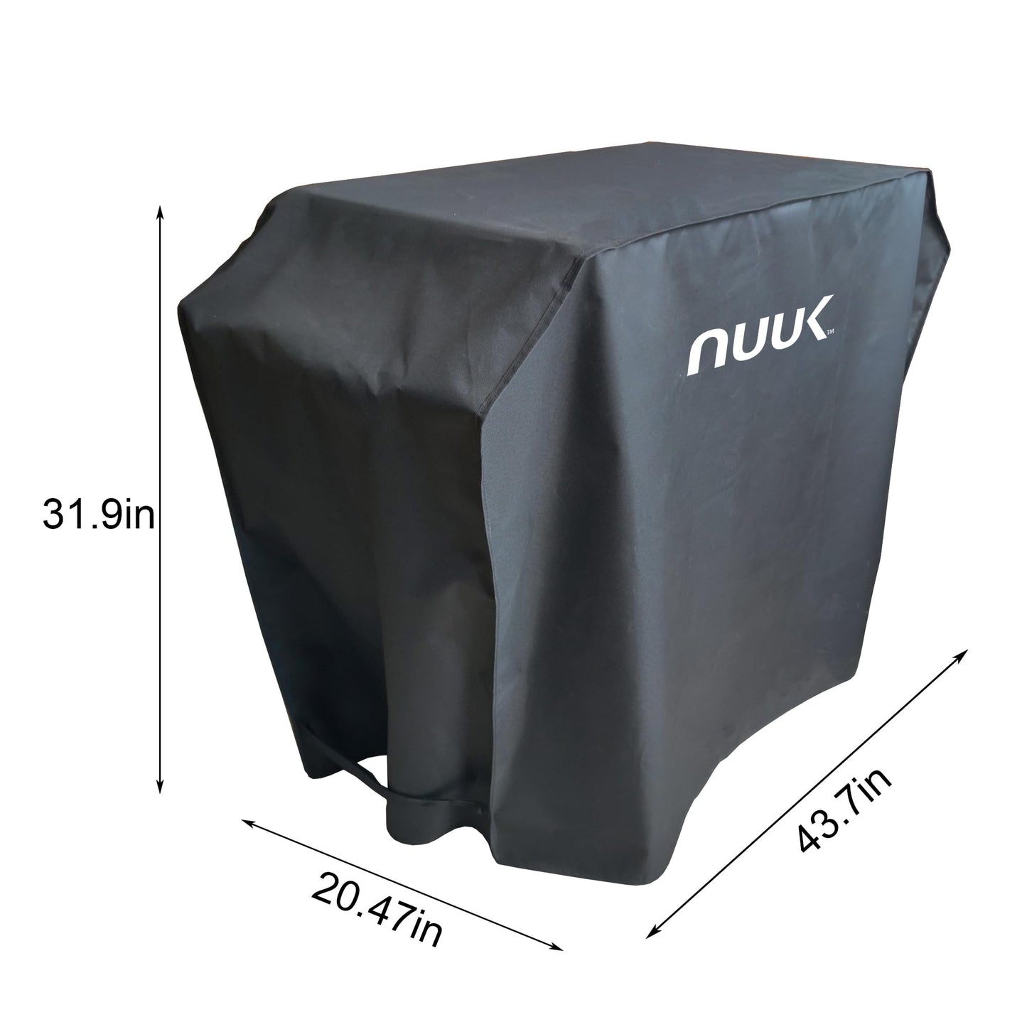 NUUK Outdoor Grill Cart with Storage Cabinet Metal Kitchen Island Prep Table with Movable Universal Wheels and Stainless Steel Top