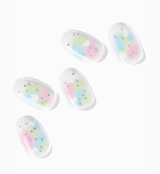 Nova Nails Semi Cured Gel Nail Strips (Cosmic Confetti)