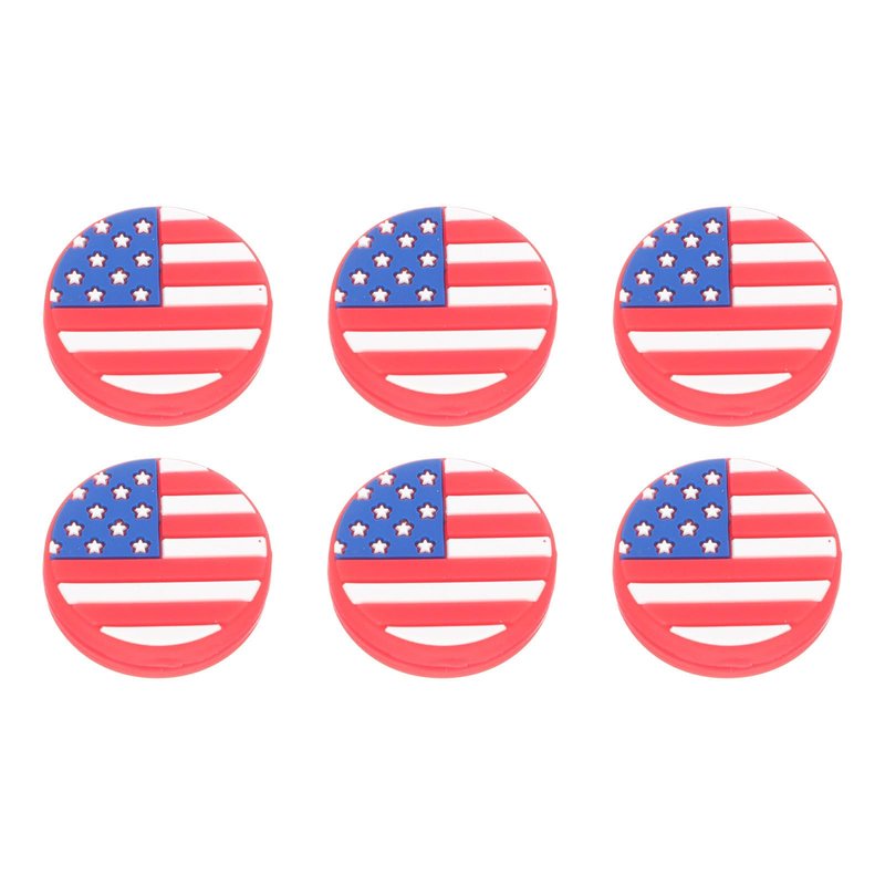 TOVINANNA 6Pcs National Flag Designed Tennis Racket Vibration Dampeners Shocking Absorbers for Improved Play and Comfort Accessories