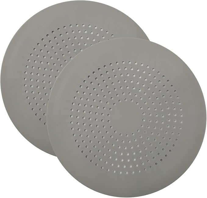 2-Pack Drain Hair Catcher Durable Silicone Hair Stopper Shower Drain Covers Easy to Install and Clean Suit for Bathroom Bathtub and KitchenÃ¯Â¼ÂGreyÃ¯Â¼Â