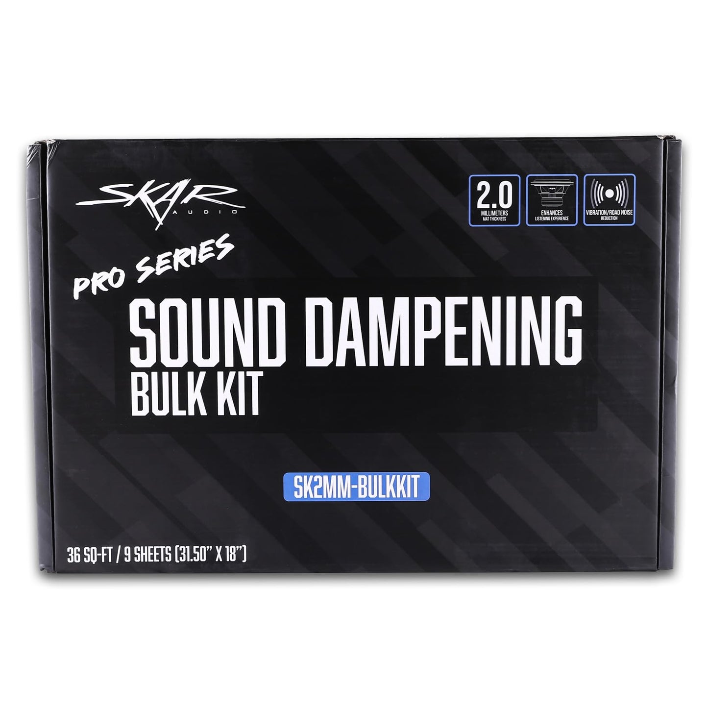 Skar Audio Premium 80mil (2mm) 36 Sq Ft Automotive Car Sound Deadening Bulk Kit (SK2MM-BULKKIT)