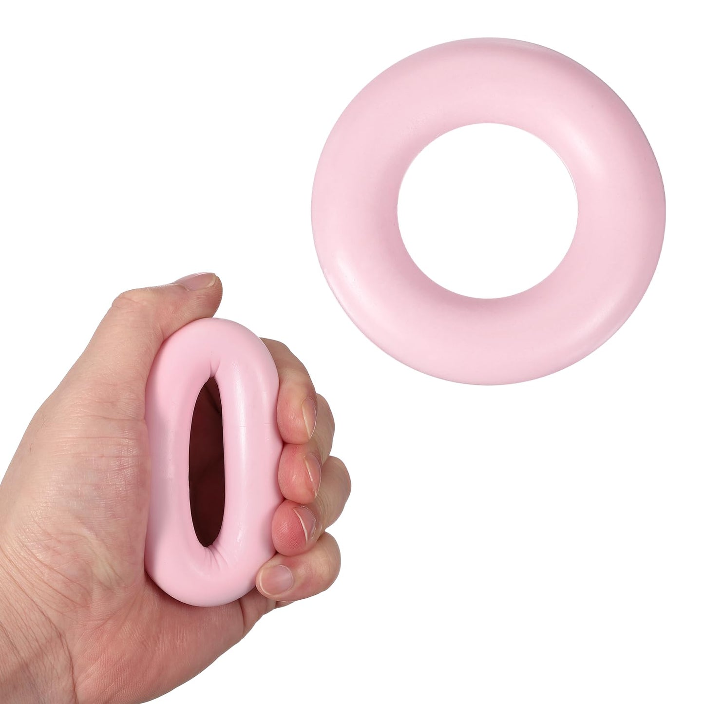 YELARXI Grip Strength Trainer Rings, Portable Hand Grip Strengthener Finger Forearm Strengthener - Fitting for (Athletes/Rock Climbing/Workout/Fitness), 2.8" & 10 LB & Pink"