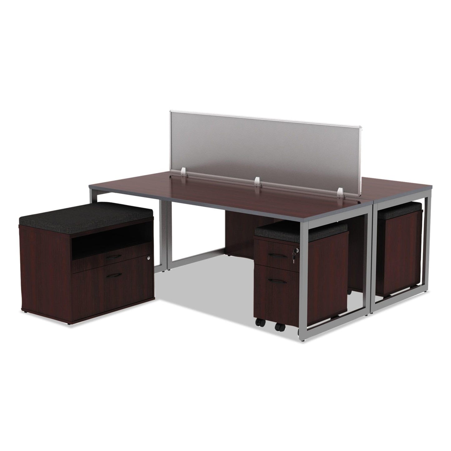 Alera ALE Valencia Series Mobile B/F Pedestal, 15 7/8w x 19 1/8d x 22 7/8h, Mahogany