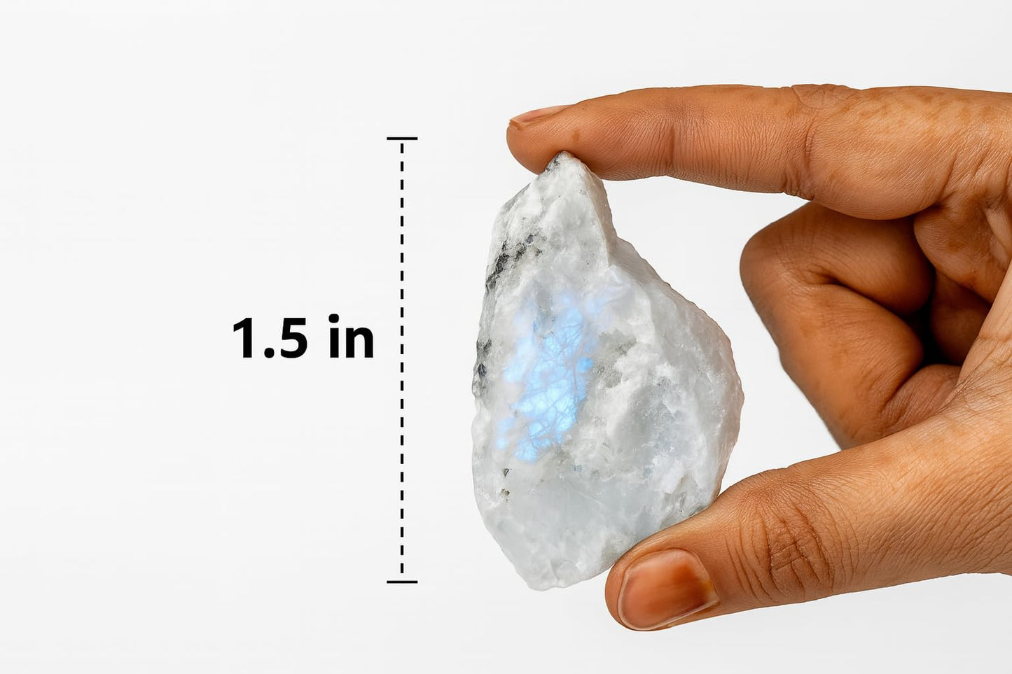 Rainbow Moonstone Raw Crystals – Large 1.25-2.0” Natural Healing Stones for Intuition, Chakra, Meditation, Reiki, Energy Work, Wire Wrapping, Tumbling & Spiritual Moon Magic Decor