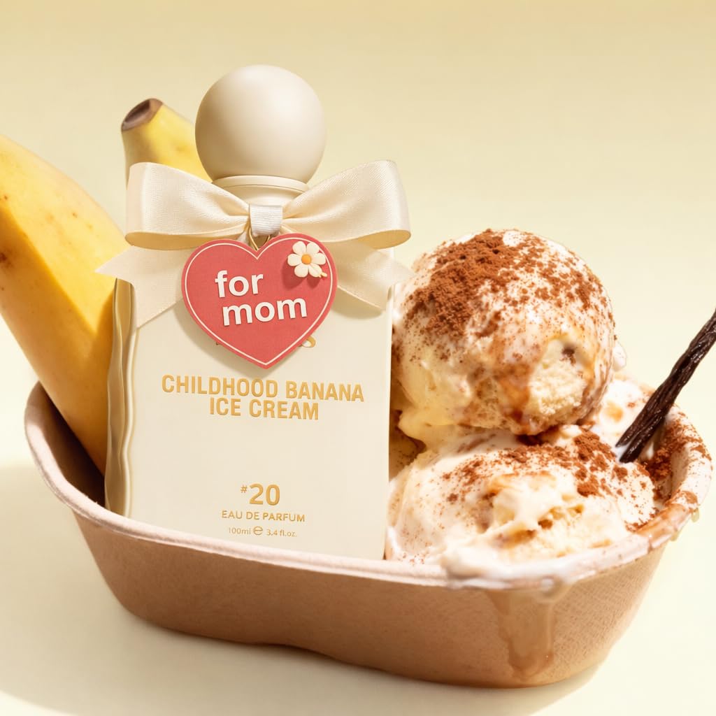 Sttes Perfume #20 for Women – Childhood Banana Ice Cream Eau de Parfum, The Exact Sweetness You Remember: Ripe Banana, Vanilla Ice Cream & Caramel Crunch, Long-Lasting Sweet Gourmand Fragrance, 100ml