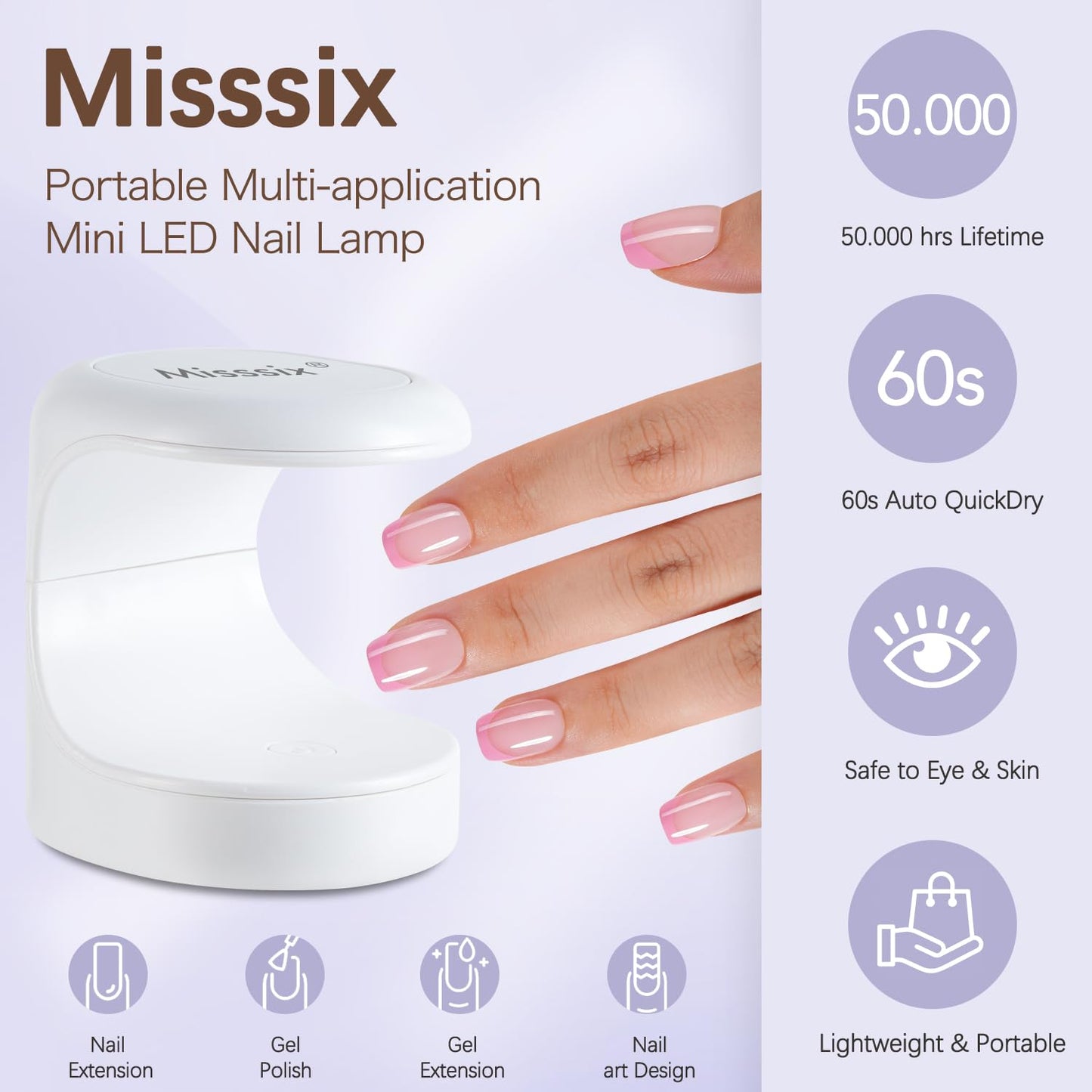 Misssix French Tip Press On Nails, 150Pcs French Gel Nail Tips, Pink Long Square Soft Gel Fake Nails, X-BASIC Tips Starter Kit for Nail Art DIY 15 Sizes