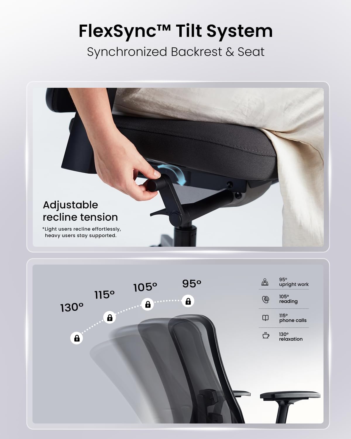 ProtoArc Ergonomic Office Chair - Flexer Pro Mesh Desk Chair with Lumbar Support, Slide Seat & 4D Armrests, Breathable Mesh from Wintex, Tilt Lock, Metal Base | for Home & Computer Work - Black