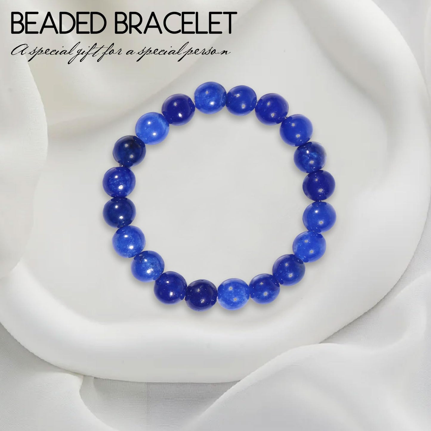 VDKIDKT Chakra Healing Bracelet 10mm Natural Lapis Lazuli Beads Bracelet for Women Men Meditation Emotion Control Stress & Anxiety Relief Bracelet(Lapis Lazuli)