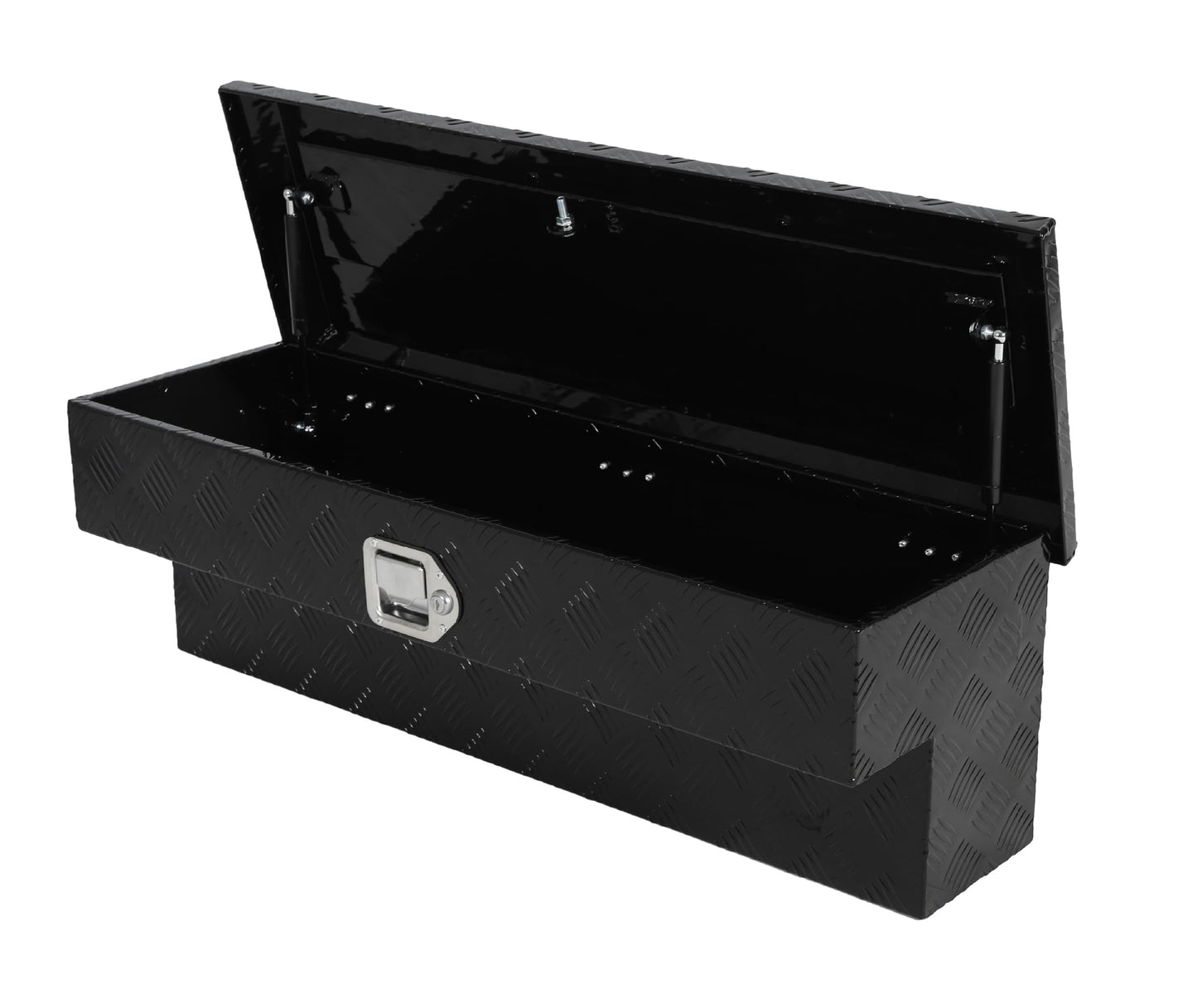 Vigorighter 36 Inch Side Mount Tool Box 2 Pack, 36"X12"X12" Aluminum Pickup Truck Side Tool Box Storage ToolBox with Lock and Keys, Black (Pack of 2)