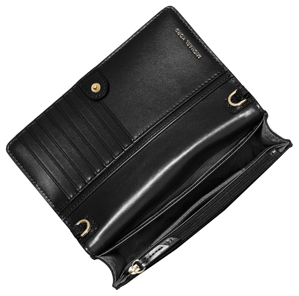 Michael Kors Jet Set Small Phone Crossbody Bag, Gold-Tone Hardware/Black