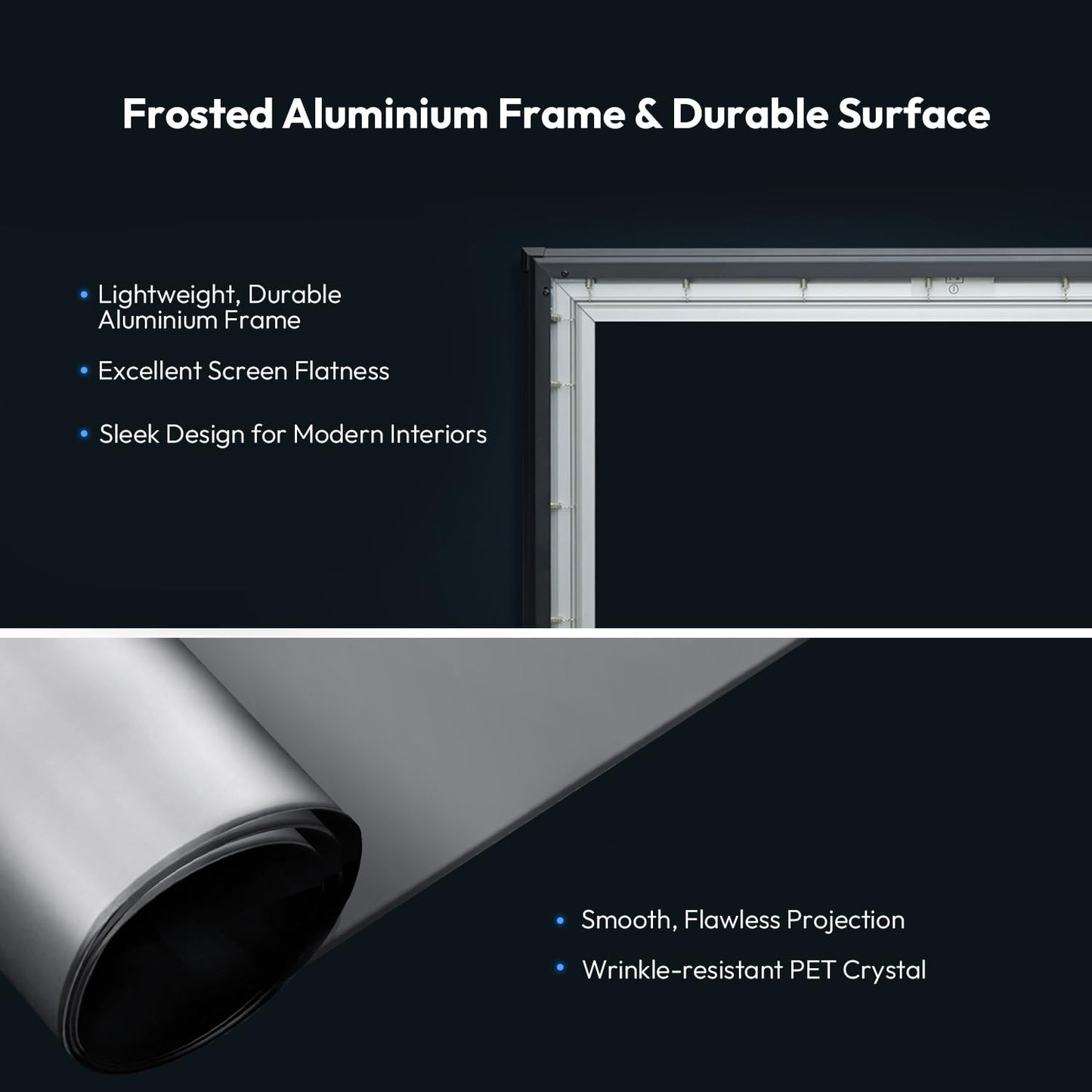 NothingProjector ALR Screen for Ultra Short Throw Projector, 85% Ambient Ceiling Light Rejecting, 120 inch, 4K/8K UHD, Active 3D, Fixed Frame 16:9, Wall Mount Anti Daylight UST, Classic Series NothPJ