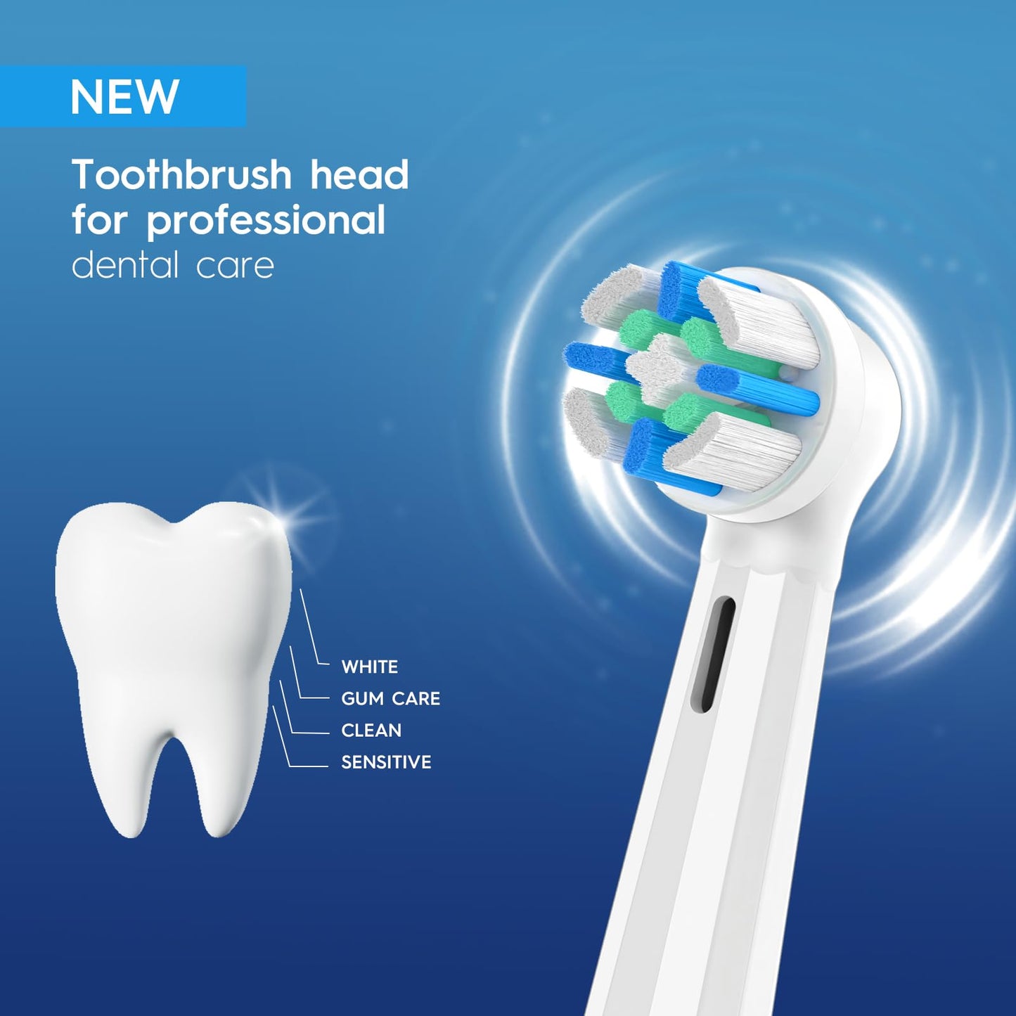 6 Pack Replacement Heads with Medium Soft Bristles Compatible with Oral b IO 2/3/4/5/6/7/8/9/10 Series Electric Toothbrush, IO Brush Heads Compatible with Oral b (Black)