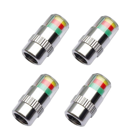ANKI HAPPIGO 4Pcs 36 PSI Car Tire Pressure Monitor Valve Stem Caps Sensor Indicator Easy to Read 3 Color Eye Alert