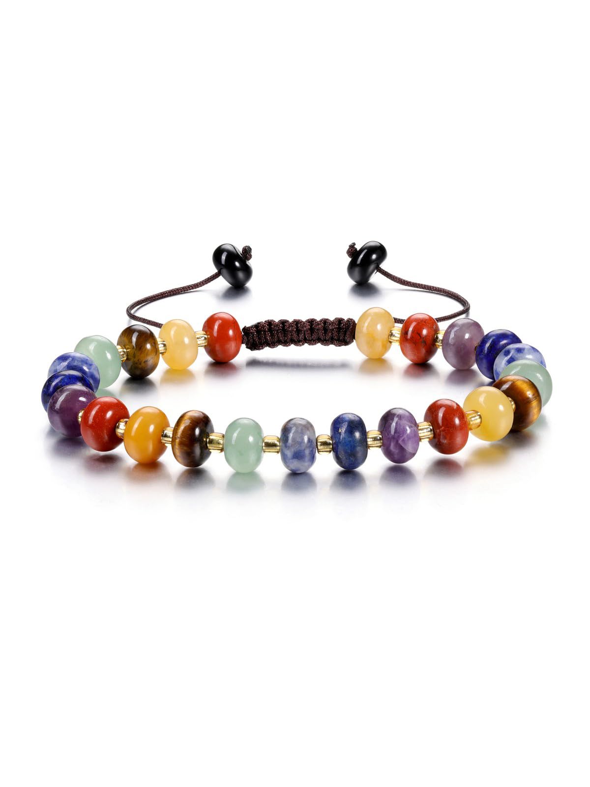 PESOENTH Healing Crystal Chakra Bracelet,Natural Stone colorful Beaded Spiritual Bracelets Gemstone Bracelet jewelry Gifts for Women Her Mom Daughter Birthday Valentines Anniversary