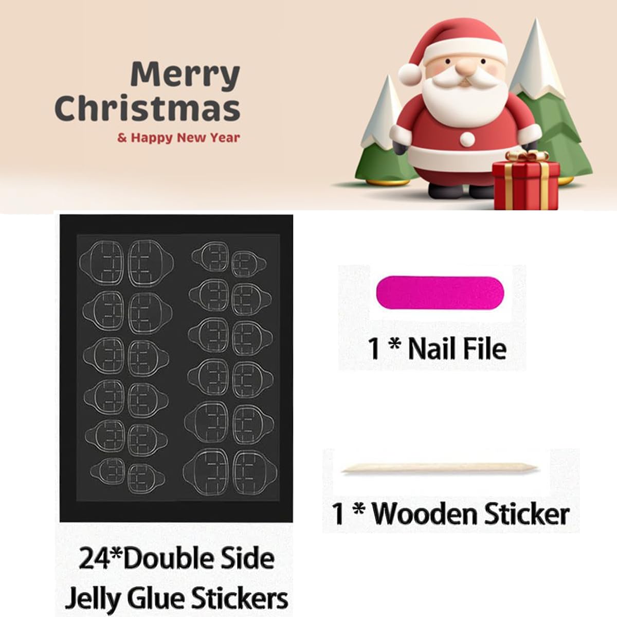 Christmas Press on Nails Long Coffin Fake Nails Red False Nails with Design Snowflake Glue on Nail Red Glitter Stick on Nail Winter Xmas Artificial Nails for Women Girls Holiday Manicure 24 Pcs