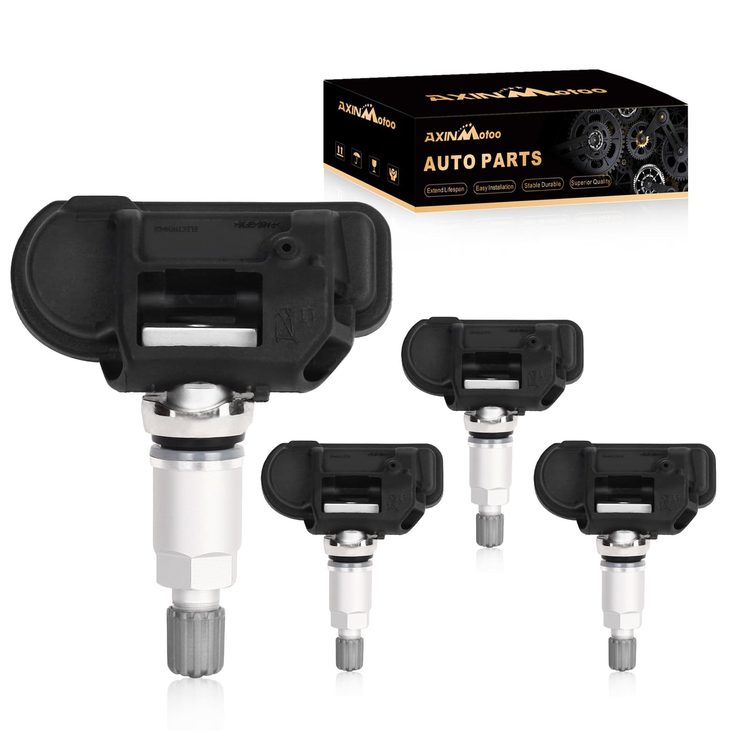 AXINMOTOO TPMS Sensor, 4PCS 433MHz Tire Pressure Monitoring Sensor Replacement for Mercedes-Benz C250 CL550 CLS550 E250 E550 G550 GL350 GLK250 ML350 S550 SL550 SLK250 Sprinter 2500 A0009050030