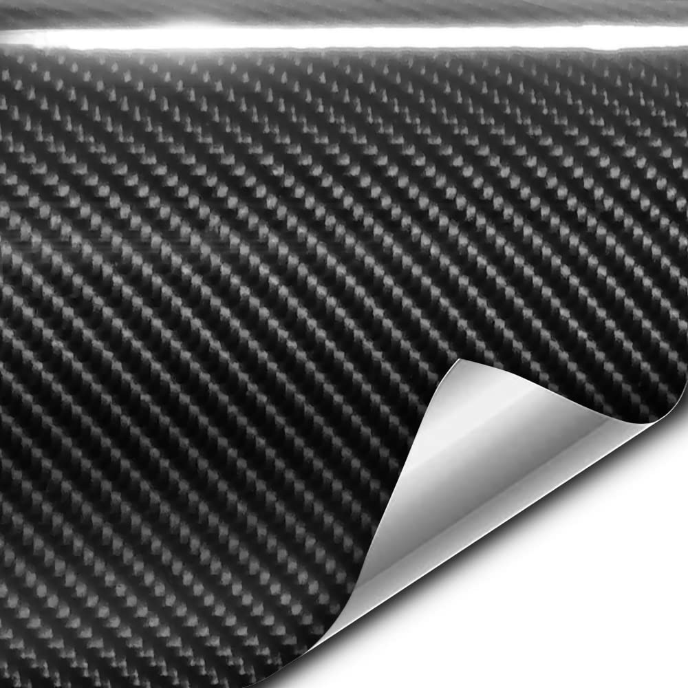 VViViD+ Gloss Carbon Black, Vinyl Wrap Film Roll (20ft x 5ft)