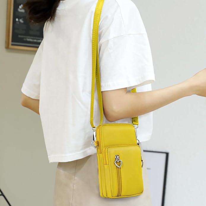 JANKS Small Crossbody Bag for Women - Mini Phone Purses with Crossbody Strap and Wallet - Nylon Arm Bag