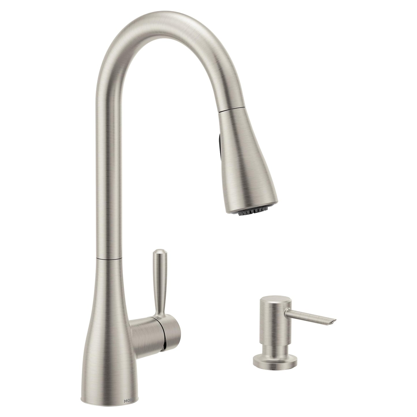 Moen Doherty Spot Resist Stainless Single Handle Pull-Down Kitchen Faucet with Power Clean and Reflex Docking System, 87260SRS