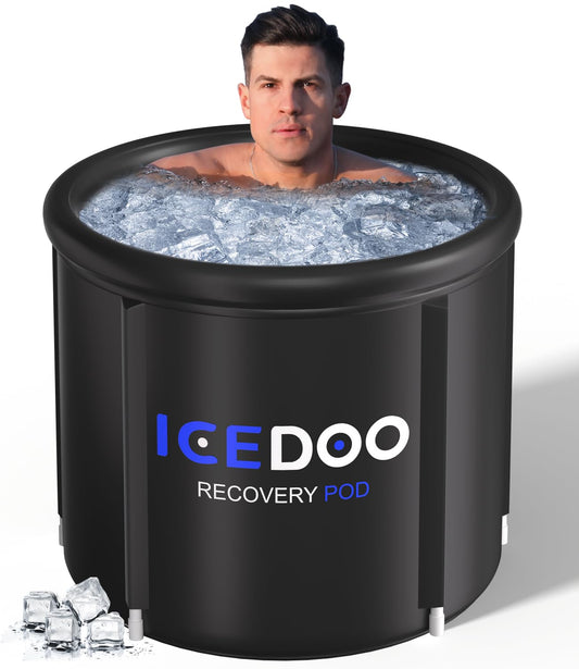 Wxtkkom Ice Bath Tub for Athletes & Adults, 119 Gallon Portable Cold Plunge with Cover, Multi-Layered Recovery Bath for Cold Water Therapy, Indoor Outdoor Home Gym Garage